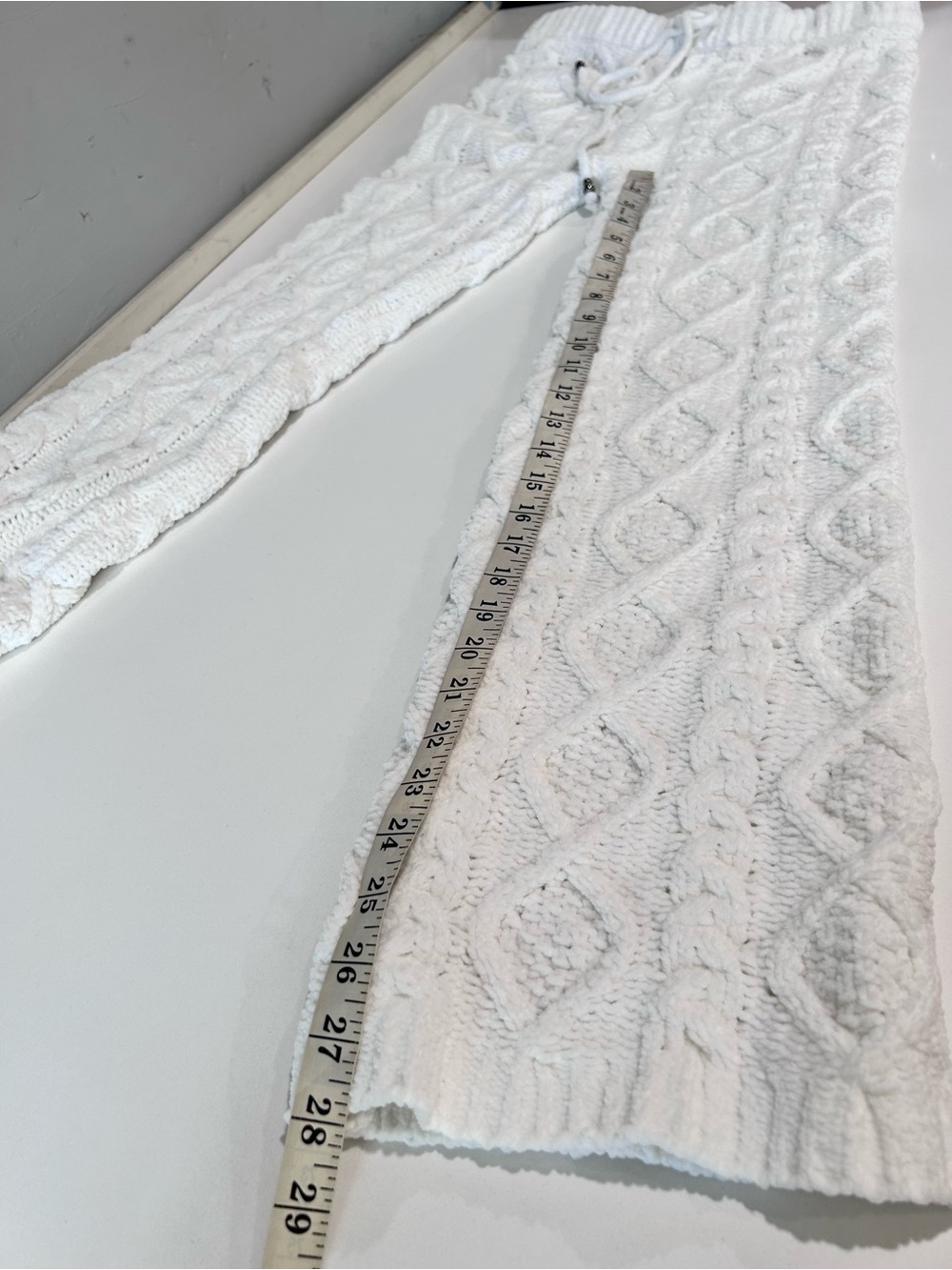 POL thick cable knight white pants - Picture 4 of 16